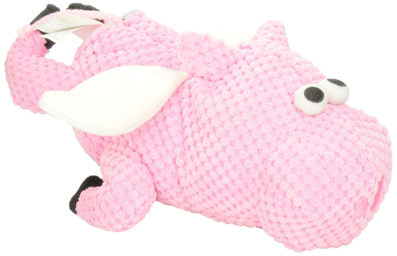 goDog Checkers Flying Pig with Chew Guard Technology, Plush Squeaker Dog Toy, Large, Pink - PawsPlanet Australia