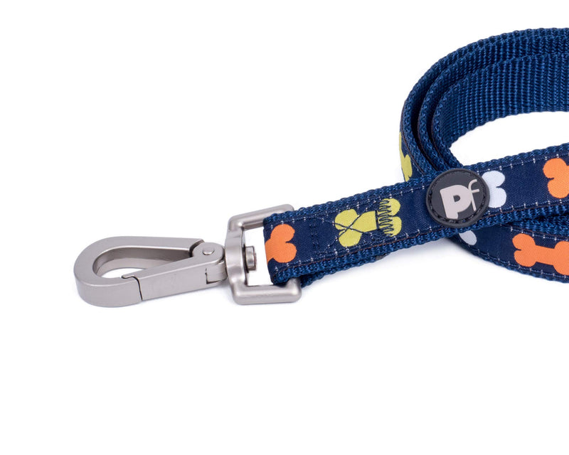 Petface Multi Bones Print Dog Lead, Small blue - PawsPlanet Australia