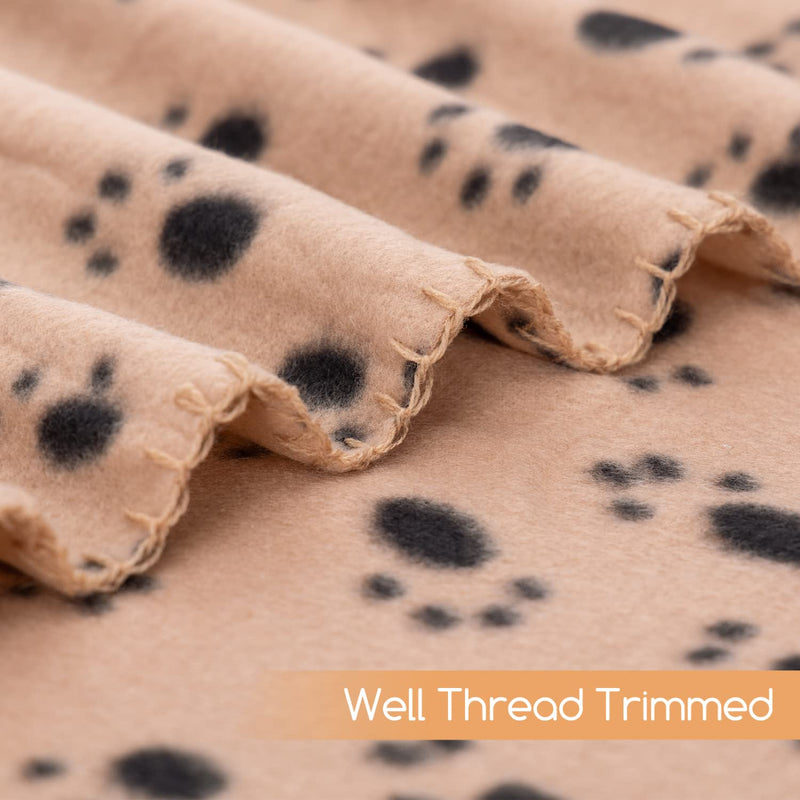 3 Pack Puppy Blanket, Nobleza Super Soft Dog Blanket with Cute Paw Prints Washable Premium Warm Dog Blankets for Small Dogs Kitten and Other Small Animals, 30" × 30" 30*30 in - PawsPlanet Australia