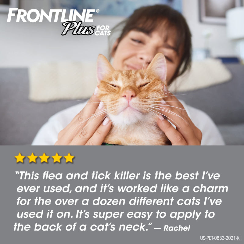 FRONTLINE Plus Flea and Tick Treatment for Cats 3 Doses - PawsPlanet Australia