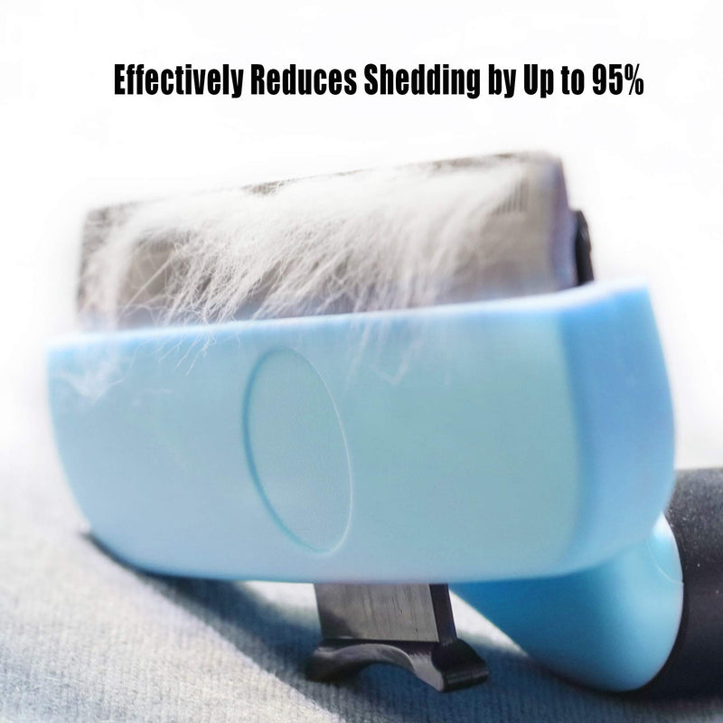 Strong Wind Pet Grooming Brush, Pets Dog & Cat Brush for Shedding, Deshedding Tools for Dogs & Cats Effectively Reduces Shedding by up to 95%, Gentle Pet Shedding Tools Blue - PawsPlanet Australia