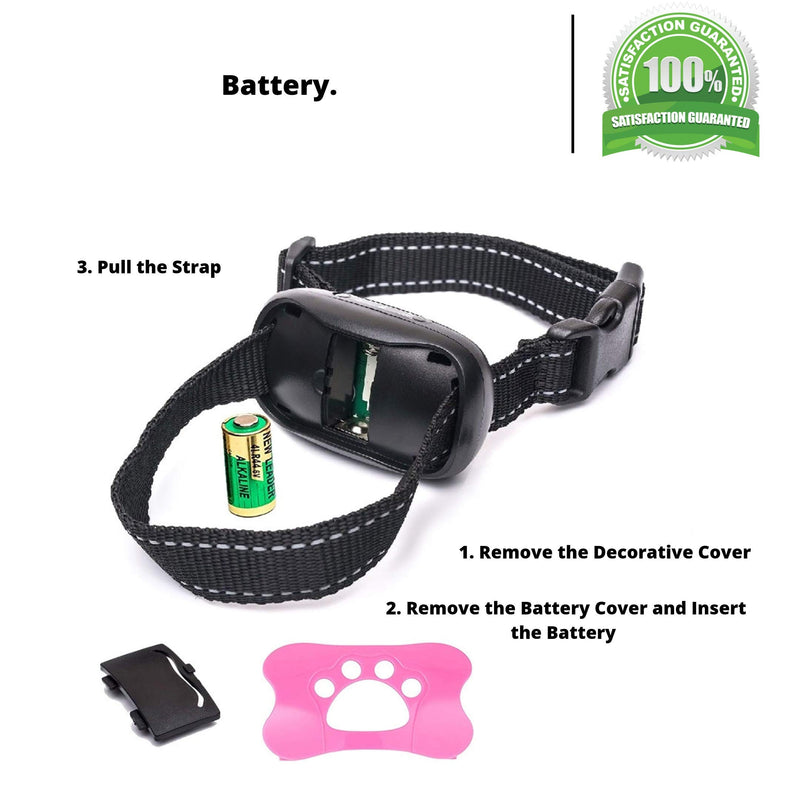 [Australia] - GlobalWay Dog Bark Collar, Humane Anti Barking Collar for Dogs, Rechargeable Vibrating Collar to Stop Barking with Adjustable Vibration Intensities for Small Medium and Large Dogs 