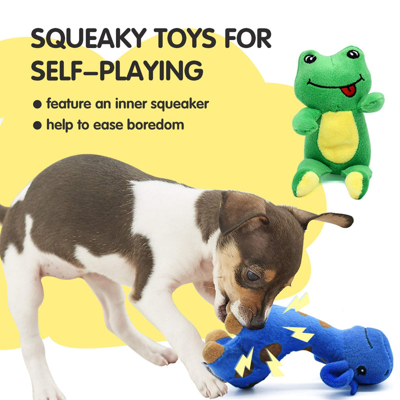 Dog Chew Toys for Puppies Teething, Super Value 14 Pack Puppy Toys for Small Dog Toys Squeaky Toys for Dogs Rubber Ball Dog Rope Toy Durable Pet Toys for Dogs Interactive Plush Dog Toys - PawsPlanet Australia