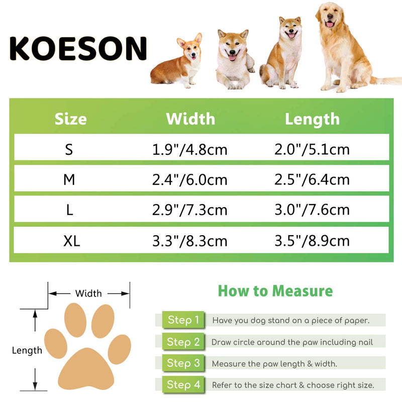 [Australia] - KOESON Waterproof Dog Boots Winter Pet Shoes, Outdoor Pet Snow Booties with Reflective Straps, Cold Weather Paw Protector with Anti-Slip Sole for Medium Large Dogs 4 Pcs Small Black 