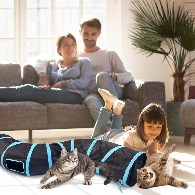 Bemodst S-Type Cat Tunnel, 2 Way/3 Way/4 Way/5 Way Collapsible S-Shape Small Animal Tubes Kitty Tunnels Interactive Maze House Toy with Storage Bag for Kitten Puppy Rabbit Guinea Pig … 2-Way - PawsPlanet Australia