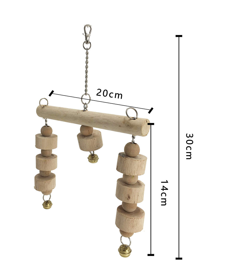 [Australia] - MINORPET Bird Perch Stand Blocks for Small Animals Pet Cage Accessories Bird Parrot African Grey Parakeet Conure Cockatiel Budgie Gerbil Chinchilla Exercise Toy 