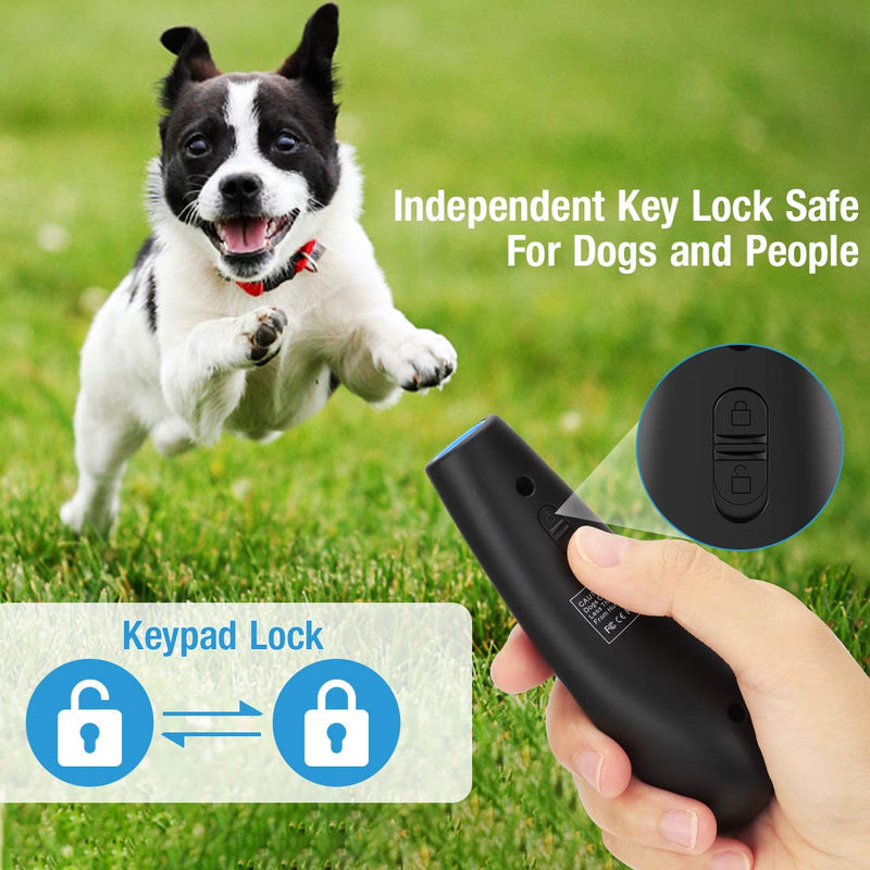 POLARDOR Barking Control Device, Ultrasonic Dog Barking Deterrent, USB Rechargeable 2-in-1 Anti Barking Device with 3 Adjustable Frequency, Unique Keypad Lock, Dog Trainer & Training Aid Devices - PawsPlanet Australia