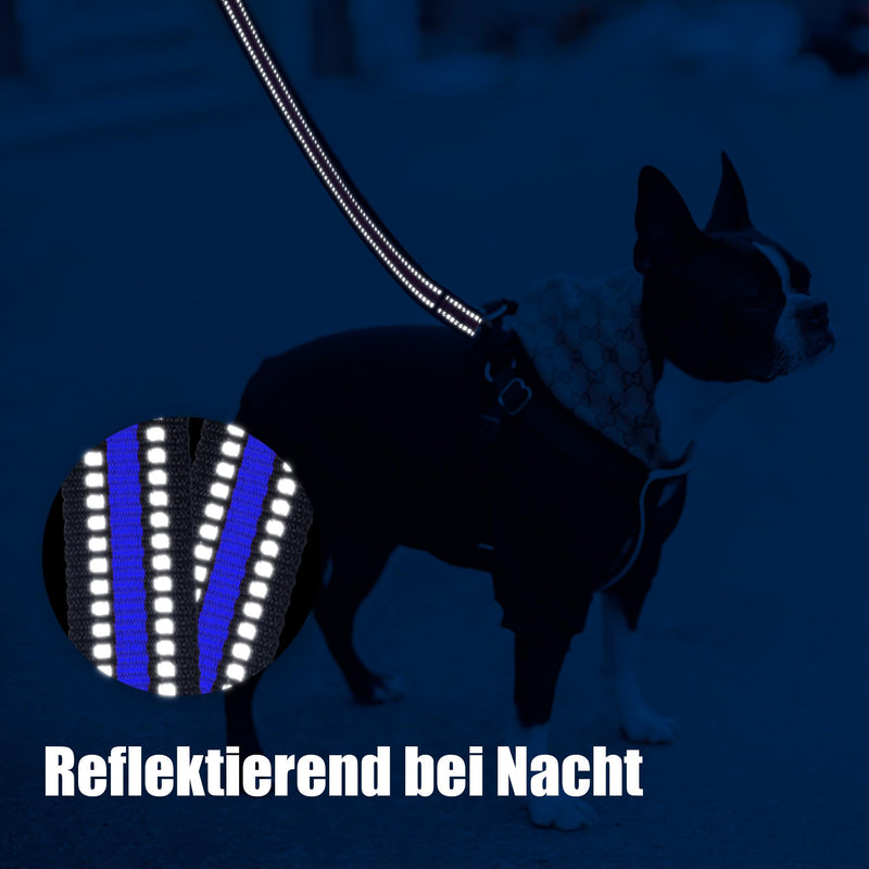 Lollanda towing leash for dogs, nylon dog leash, 1.2M training leash, reflective dog leash, training leash for small to medium-sized dogs (blue) blue - PawsPlanet Australia