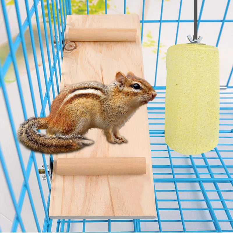 Parrot Chewing Toy Bird Parrot Molar Teeth Stone Bird Beak Grinding Stone Parrot Perch Jumping Stand for Parrot Chinchilla Squirrel Hamster Cage Stand Platform - PawsPlanet Australia