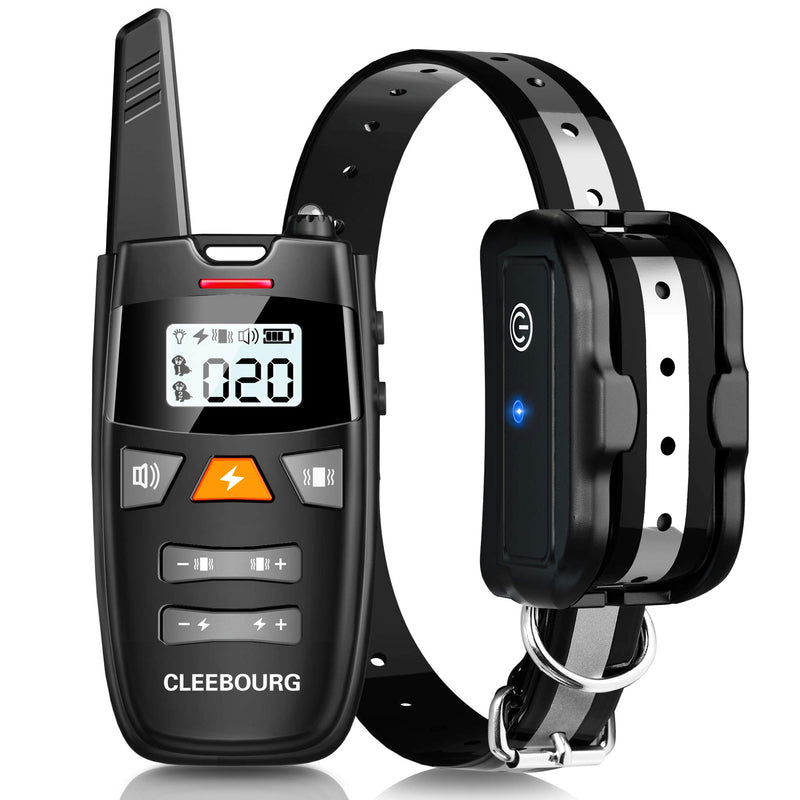 [Australia] - CLEEBOURG Dog Shock Collar, Remote Dog Training Collar with 3 Correction Remote Training Modes, Vibration, Shock, Beep, Adjustable Collar Strap for Small Medium Large Dog 