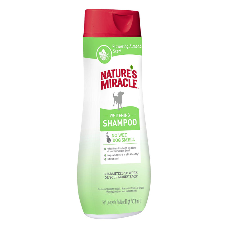 [Australia] - Nature's Miracle Whitening Shampoo for Dogs, 16 Ounces, Flowering Almond Scent 