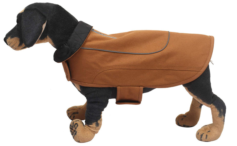 Geyecete Martin Warm Thermal Coat,dog coats waterproof,Outdoor Dog Apparel with Adjustable Bands, Duck Canvas Waterproof Dog Jacket Winter Warm-Khaki-XS XS Khaki - PawsPlanet Australia