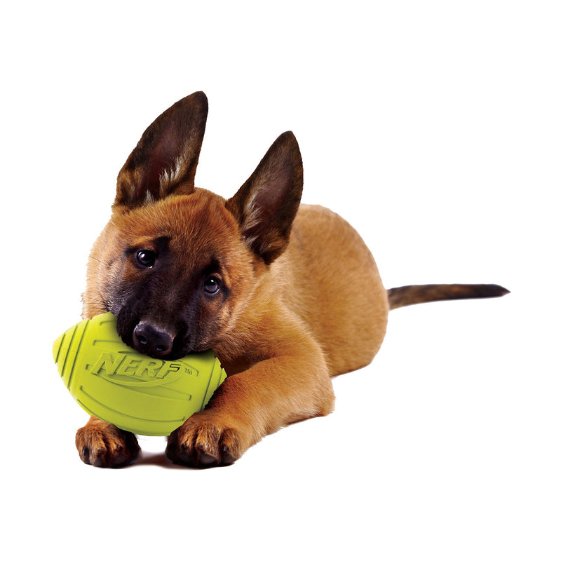 [Australia] - Nerf Dog Ridged Squeaker Football Single Green 