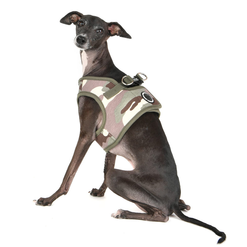 Puppia Lance Vest Dog Harness No-Choke Step-In Harness Fashionable Camouflage Pattern Buckle & Hook-and-loop Fastener Small CAMO - PawsPlanet Australia