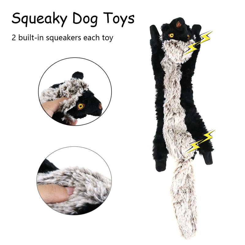 Newthinking 3 Pack Dog Squeaky Toys, No Stuffing Dog Toys with Built-in Squeakers, Durable Plush Pet Chew Toy Set for Puppy Medium Large Dogs - PawsPlanet Australia