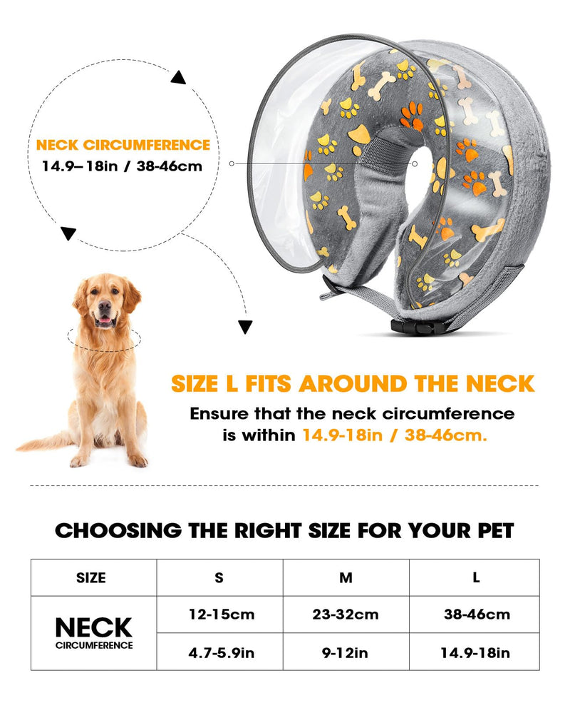 ANZOME Inflatable neck collar for dogs and cats: Comfortable protection after operations - A stylish alternative to the traditional e-collar S S - PawsPlanet Australia