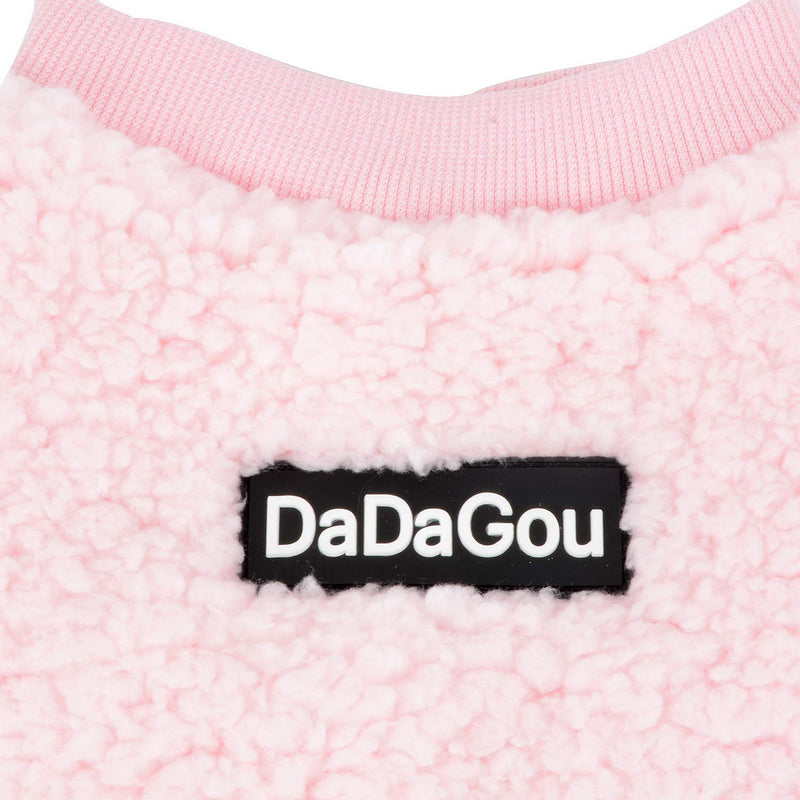 [Australia] - Zunea Small Dog Sweater Coat Winter Fleece Puppy Clothes Warm Chihuahua Jacket Jumper Clothing Fall Pet Cat Doggy Boy Girl Shirt Apparel for Cold Weather (Pls Check The Size Detail of Chest and Back) L (Back: 11.5", Chest: 16.5") baby pink 
