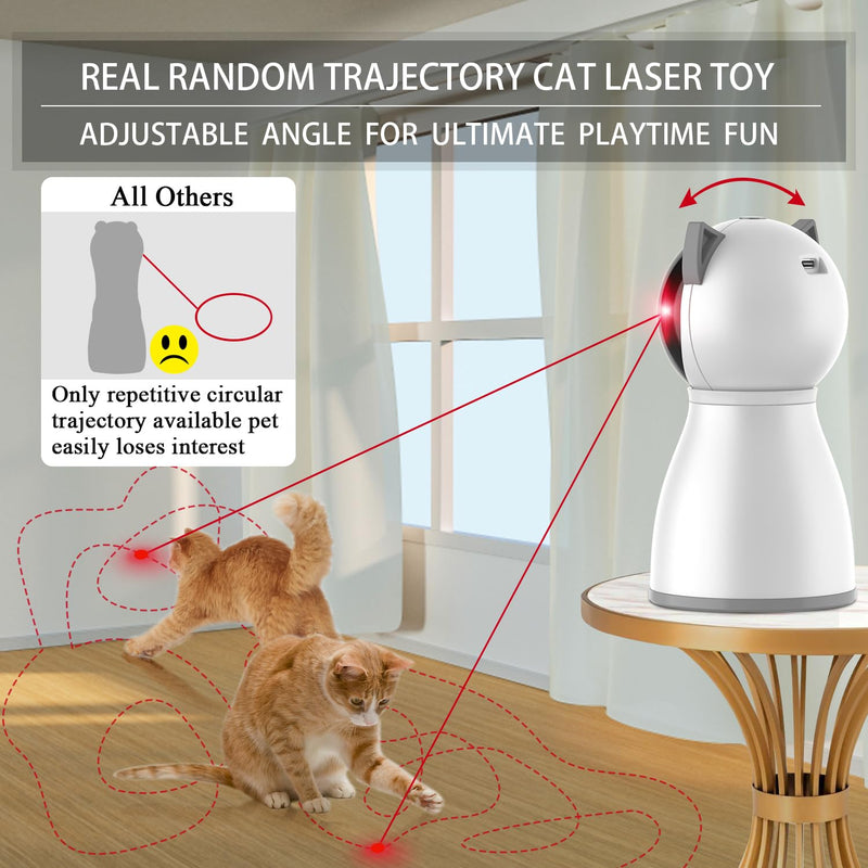 Petiepaw Cat Toy, with Real Random Trajectory, Motion Activated Rechargeable Automatic Cat Laser Toy, Interactive Cat Toy for Cats/Kittens/Dogs - PawsPlanet Australia