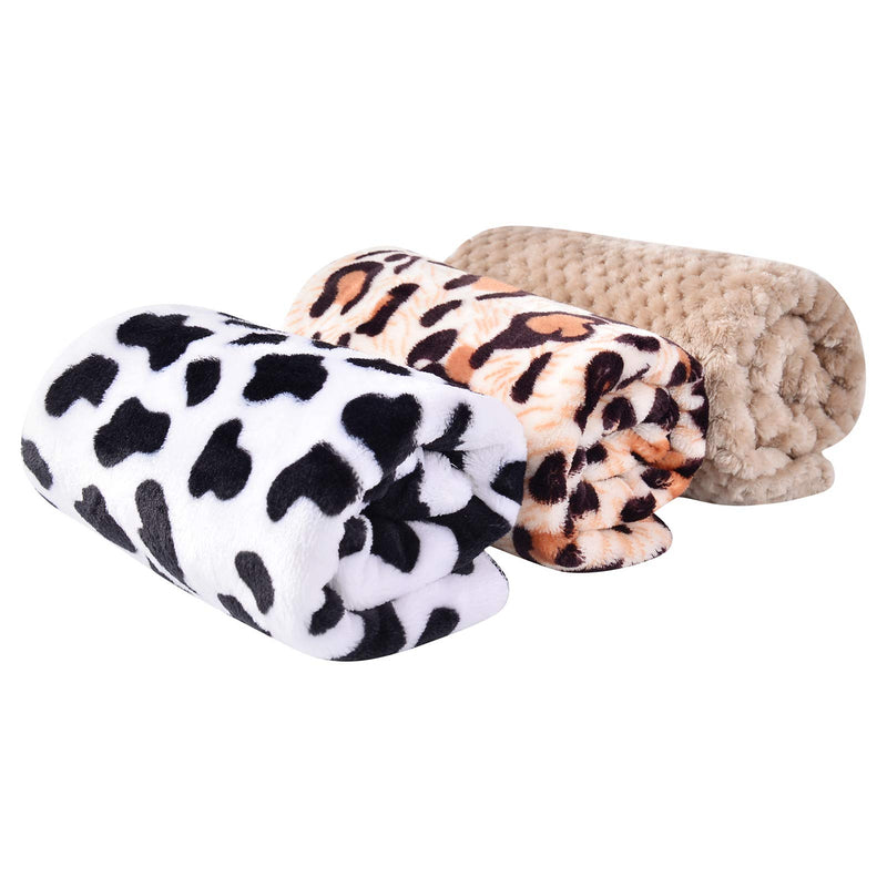 MatLeya Blankets for Dogs Puppies, Lightweight and Fluffy Dog Blanket, Premium Puppy Fleece Throw Blankets, Pet Blankets for Dogs & Cats Small(24*16") Color B - PawsPlanet Australia