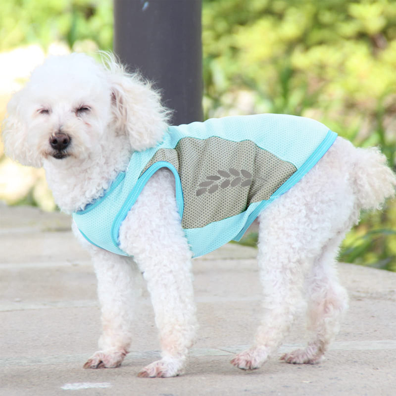 Runmeihe Dog Cooling Vest, Safe Dog Coat with Reflective Strip, Breathable Mesh Dog Clothes for Summer, Light Weight Cooling Dog Jacket (M) M - PawsPlanet Australia