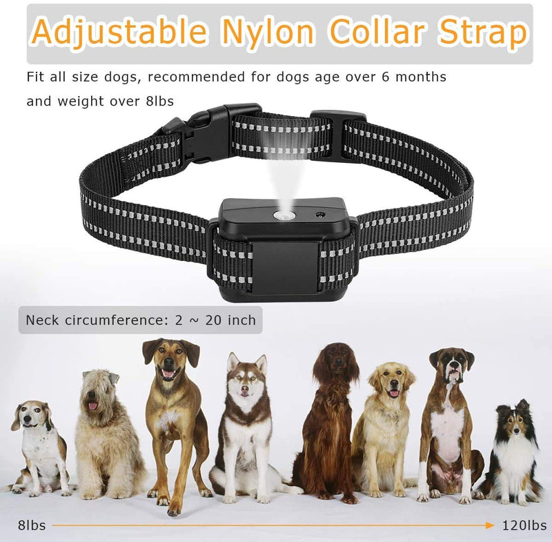 SUPERNIGHT Dog Training Collar, Anti Bark Spray Collar Citronella Collars Dog Bark Barking Device with 2 Free Adjustable Belt for 15~120lbs Dogs, No Shock SAFE HUMANE(Excludes Citronella Spray Refill) Red+Black - PawsPlanet Australia