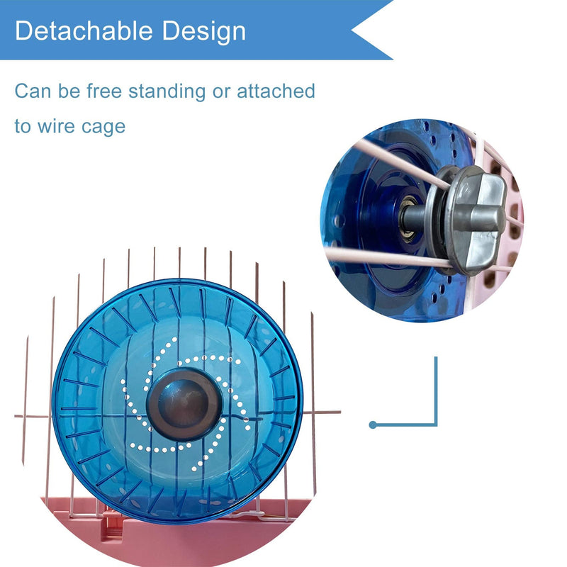 Petest Hamster Exercise Wheel, Silent Spinner Running Wheels for Small Animal, Hamster, Gerbils and Mice, Diameter 6.7 inch, Multiple Colors Available Blue - PawsPlanet Australia
