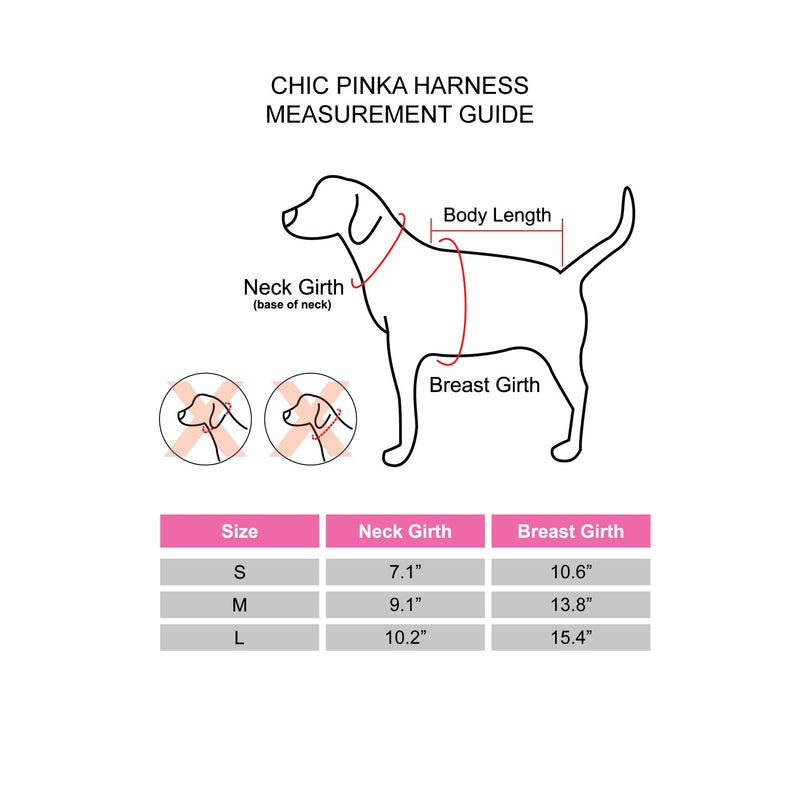 Pinkaholic New York Dog Clothing Chic Pinka Harness, L pink - PawsPlanet Australia