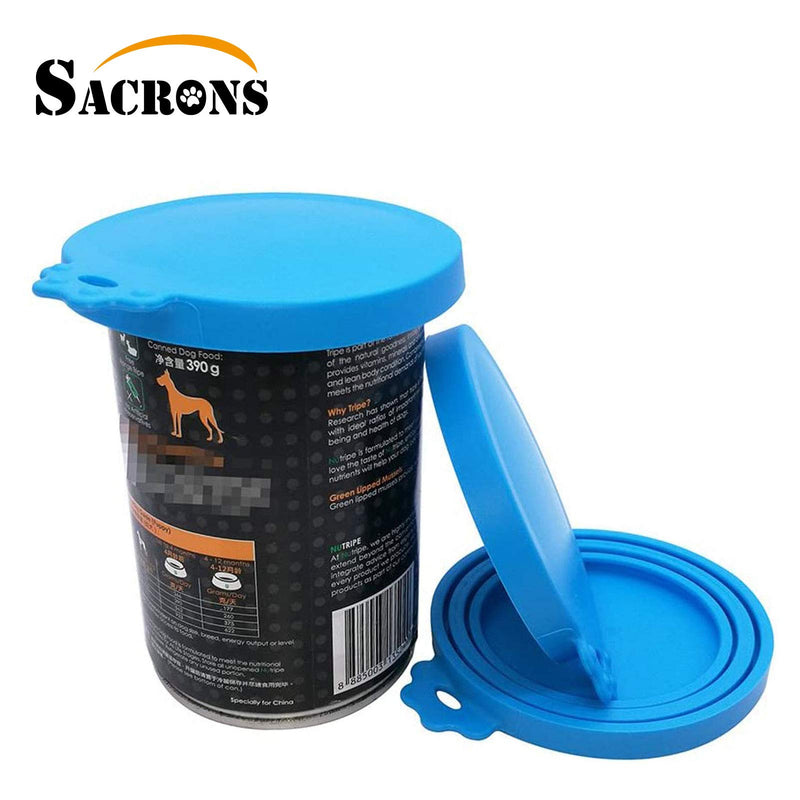 SACRONS Can Covers Universal Silicone Food Lid Cover for Pet Food/Fits Most Standard Size Dog and Cat Can Tops Blue+Green - PawsPlanet Australia