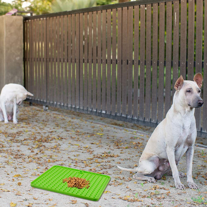 umorismo 3 Pieces Dog Lick Pad Mat, slow feeder dog mat, Dog Treat Distraction Mat for Licking Gravy/Yoghurts/Peanut Butter/Pet Bathing (Square) - PawsPlanet Australia