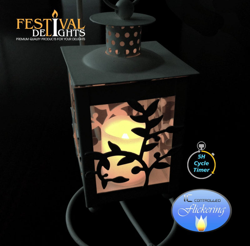 Timer Flameless Candles by Festival Delights - Premium IC-Controlled Soft Flickering Votive Battery Operated Candles, 150 Hours of Lighting, 5H Timer, Battery Included, Dia. 1.5"x1.75"H - PawsPlanet Australia