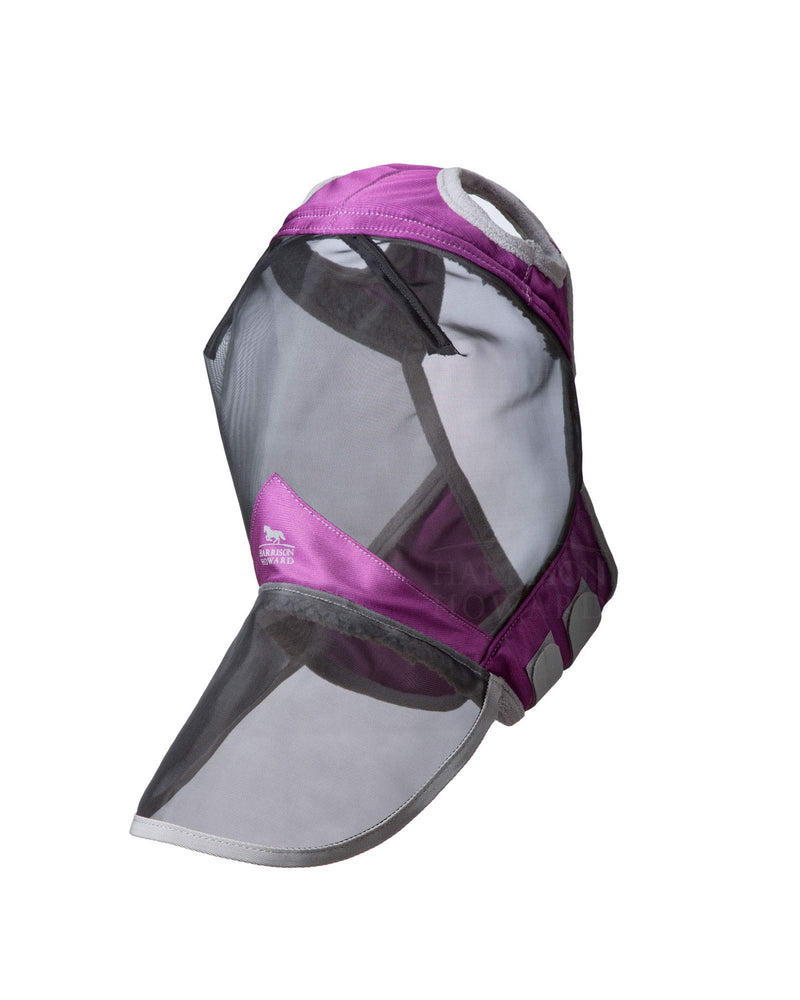 Harrison Howard CareMaster Pro Luminous Fly Mask Full Face No Ears Amethyst (L; Full Size) Full (L) - PawsPlanet Australia