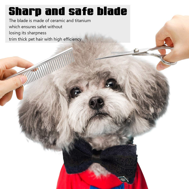 Pet Dog Grooming Clippers, Rechargeable Low Noise Cordless Pet Clippers,Professional Dog Hair Trimmer Grooming Kit Dog Shaver with 8 Comb, Quiet Electric Cat Shears for All Pets - PawsPlanet Australia