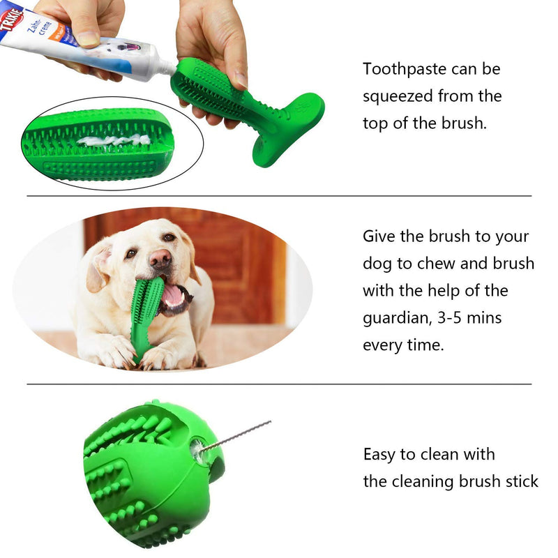Bogeer Dog Toothbrush, Dog Chew Toys, Indestructible Dog Toys for Puppies & Adult Dog, Natural Dog Dental Chews - New Dog Teeth Cleaning Toys - PawsPlanet Australia