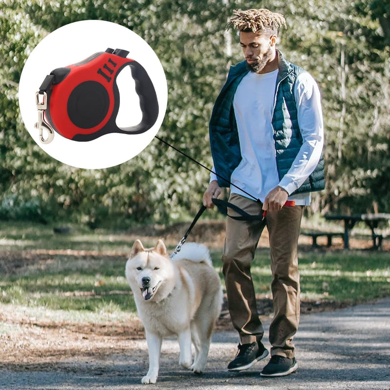 SSRDFU - 1 piece dog leash, retractable dog leash, 3 m, with non-slip handle, retractable leash with safety braking system, for small and medium-sized dogs up to 20 kg - PawsPlanet Australia