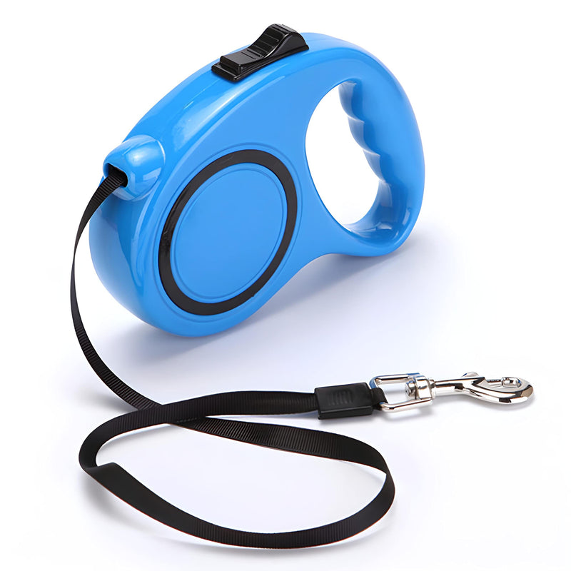 Retoo roll-up dog leash 3 m for small and large dogs, flexible band for right-hand walks, dog leash, comfortable handle, belt leash, robust pull-out leash for walking, roll-up leash, high-quality leash - PawsPlanet Australia
