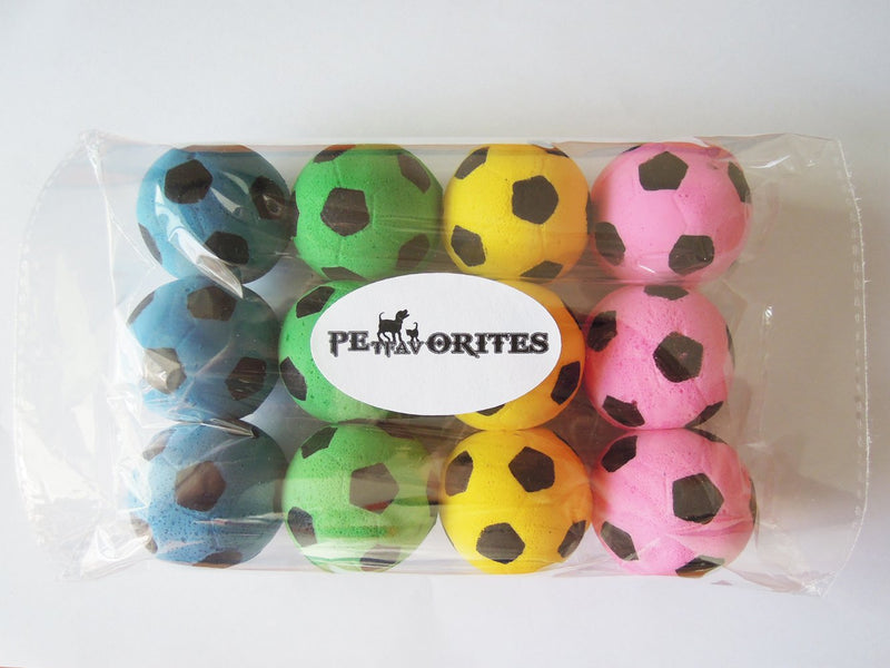 PETFAVORITES Foam Soccer Balls Cat Toys - Pack of 12 12 Pack - PawsPlanet Australia