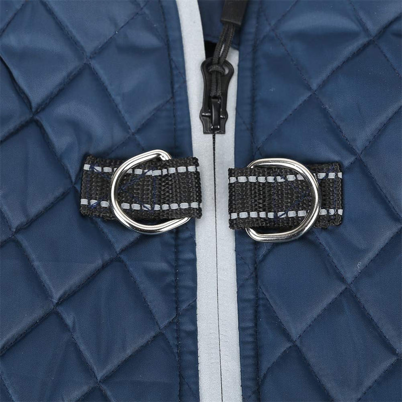 Waterproof Dog Coat with Harness, Warm Jackets/Cloth/Vest for Dogs in Winter, Cosy Fleece - 35.5cm Back Length Chest 42cm(L) - PawsPlanet Australia