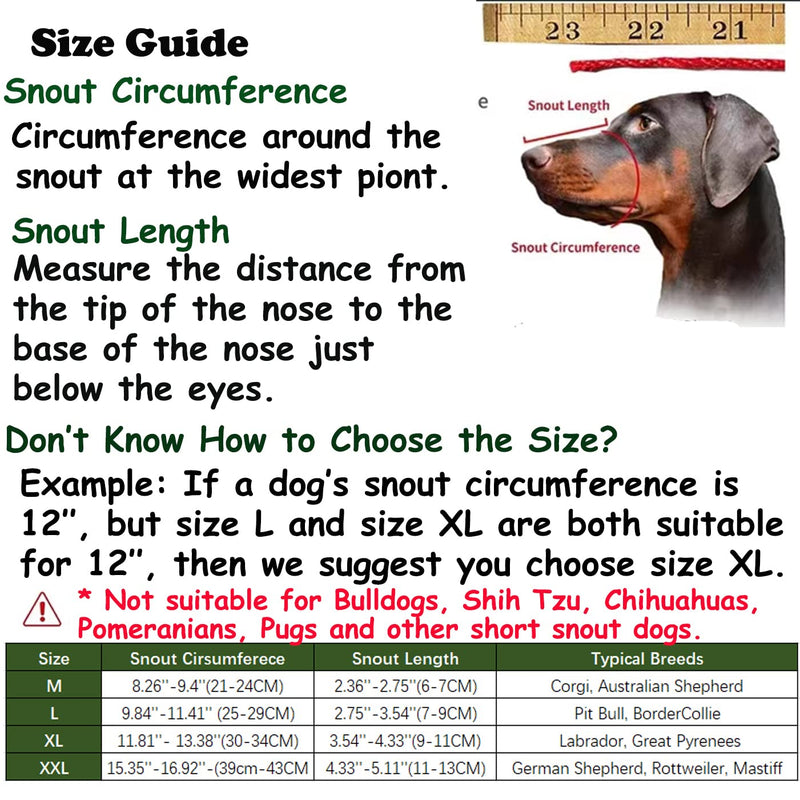 Basket Muzzle for Dogs, Silicone Basket Dog Muzzles, Dog Muzzle for Large Dogs, Silicone Dog Muzzle Prevents Barking, Biting and Chewing L (25-29 cm) - PawsPlanet Australia