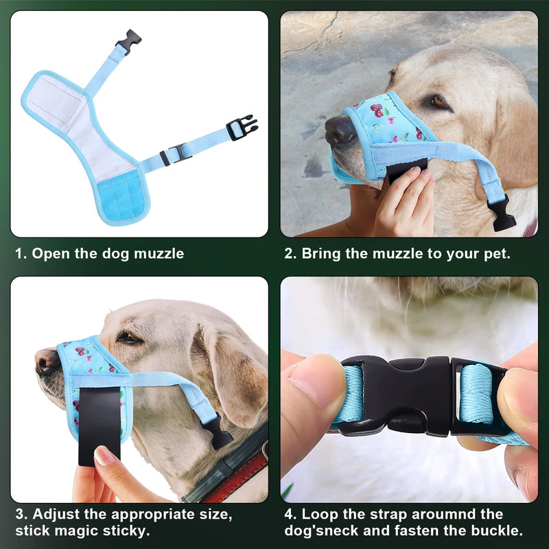 Dzmodz Dog Muzzle Adjustable Drinkable Comfortable Breathable Dog Muzzle. Pet Muzzle Suitable for Small, Medium, and Large Dogs，Stop Biting Barking Chewing Blue S - PawsPlanet Australia