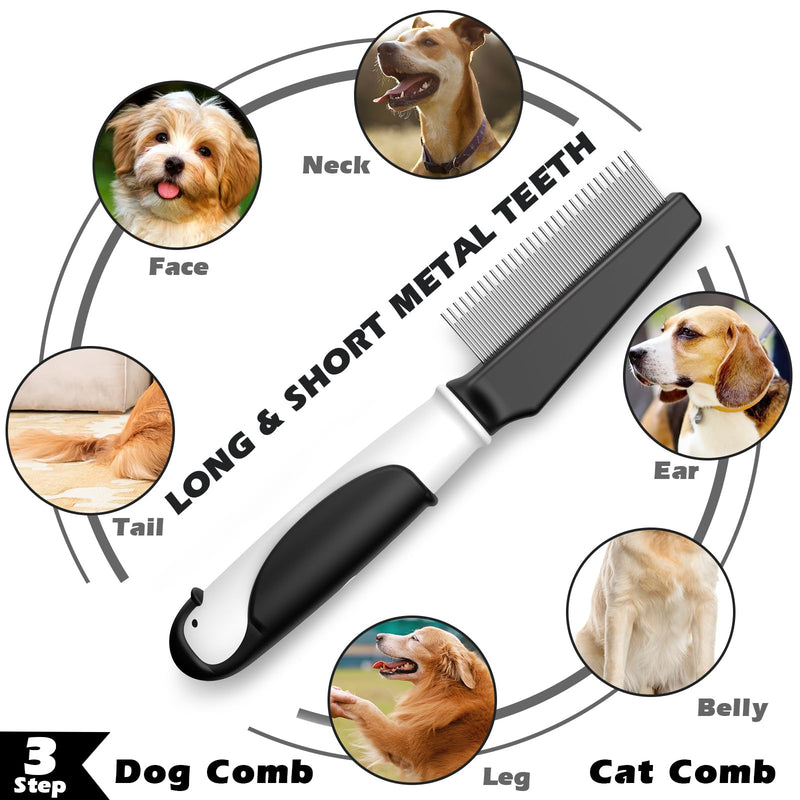 Augwind 6PCS Dog Grooming Kit I Dog Brush for Shedding I Slicker Brush For Dogs I Dog Comb I Cat&Dog Nail Clipper with Nail File I Dog Bath Brush I Premium Pet Supplies Set (Cute Penguin Design) - PawsPlanet Australia