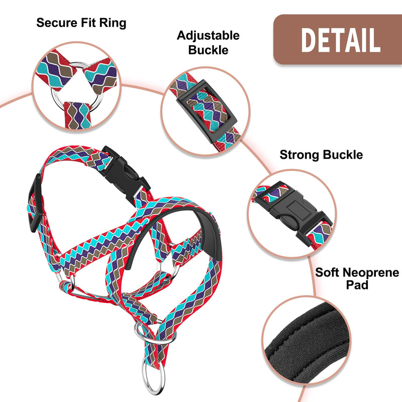 Fashion Head Collar, Gentle No Pull Collar Harness for Small Medium Large Dogs(L,Wavy) L Wavy - PawsPlanet Australia