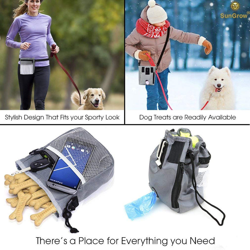 SunGrow Dog Treat Training Pouch, All-In-One Lightweight Training Bag for Treats, Kibbles, Toys & Accessories, Multi-wear & Weather-Proof, 1 pc - PawsPlanet Australia