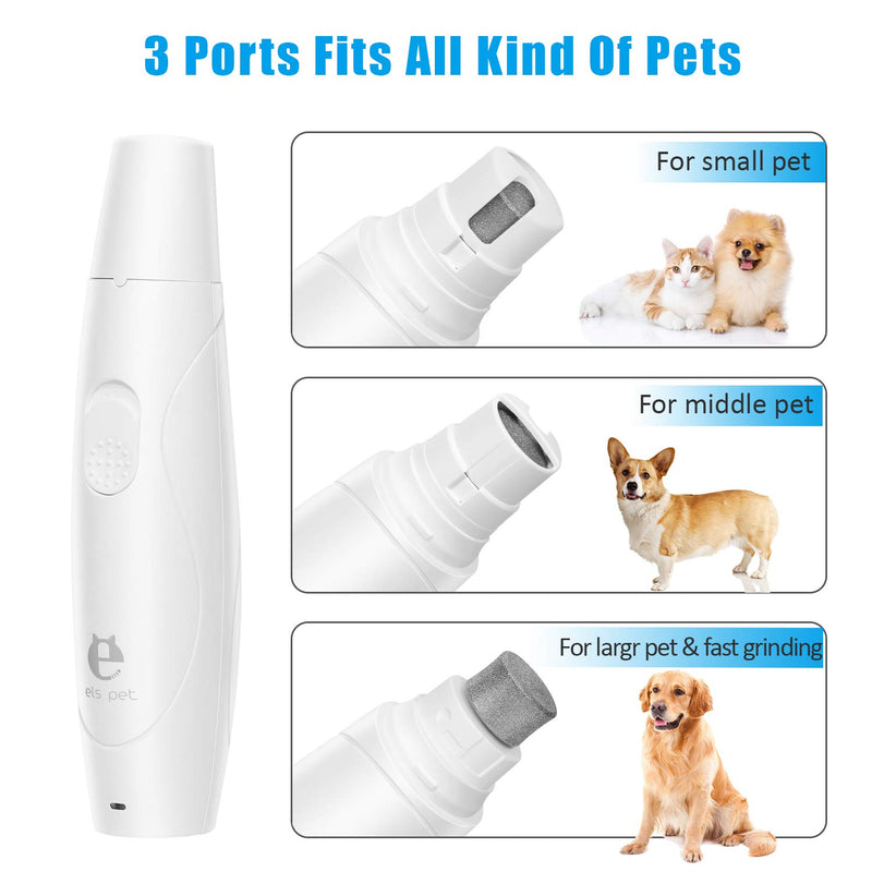 UPSKY Dog Nail Grinder Electric Cat Nail Trimmer Rechargeable Pet Nail Clippers, Gentle Painless Dog Paw Nail File Claw Care for Small Medium Large Dogs Cats - PawsPlanet Australia