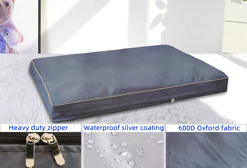 Dalema Dog Bed Cover 36" L x 27" W x 4" H.Waterproof Fillable 600D Oxford Dog Bed Replacement Cover.Washable and Removable Orthopedi,Cooling Gel and Memory Foam Pet Bed Protector Cover.Cover Only. - PawsPlanet Australia