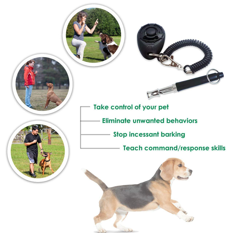 Professional Ultrasonic Dog Whistle With Lanyard & Dog Training Clicker For Recall Stop Barking Adjustable Frequencies Proven Results Pet Training Set - PawsPlanet Australia