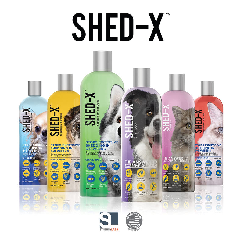 Shed-X Shed Control Shampoo for Dogs, 16 oz – Reduce Shedding – Shedding Shampoo Infuses Skin and Coat with Vitamins and Antioxidants to Clean, Release Excess Hair and Exfoliate - PawsPlanet Australia