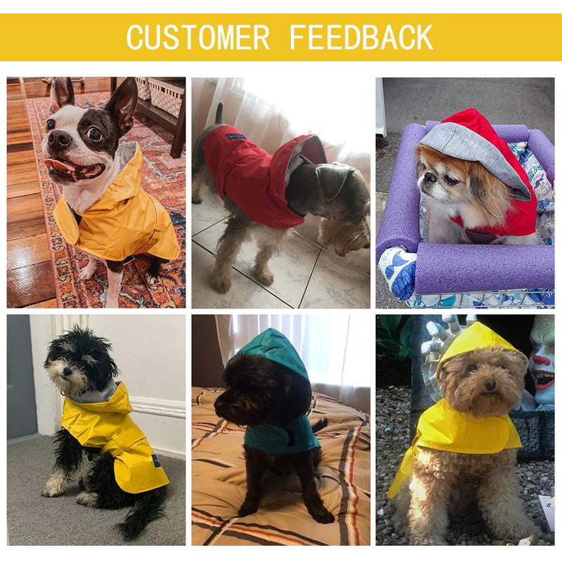 Avanigo Dog Wear Yellow Dog Raincoat with Pockets, Dog Rain Jacket with Hood, Rain/Water Resistant, Stylish Premium Dog Raincoats L Blue - PawsPlanet Australia
