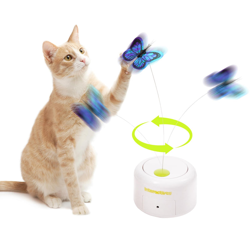 pet prime Automatic cat toy, electronic cat toy, cat butterfly toy, cat toy self-occupation with 360° rotating butterfly & sensor mode interactive cat toy - PawsPlanet Australia
