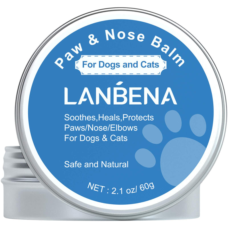 LANBENA Dog Paw Balm, Nose Paw Balm, Paw Balm, Paw Balm for Dog Cat, Paw Nose Balm - Paw Protection for Cracked and Chapped (2oz/60g) - PawsPlanet Australia