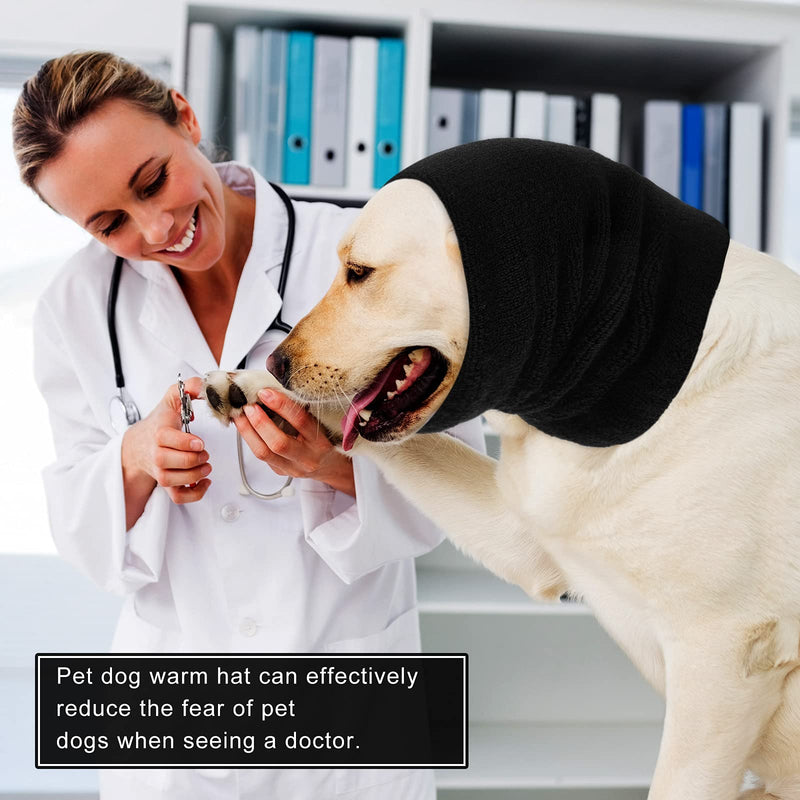 Dog Snood Dog Neck and Ears Warmer, Dog Ear Muffs Noise Protection, No Flap Ear Wraps for Dogs, Warm Winter Pet Knit Snood Headwear for Comfort, Grooming, Anti-Anxiety at Noise Place Small - PawsPlanet Australia